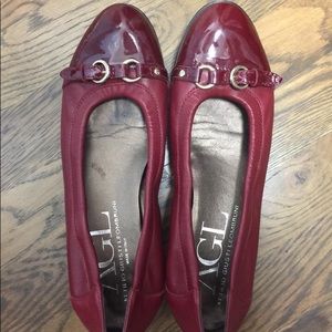 AGL ballet flats. Dark red color. Like new!